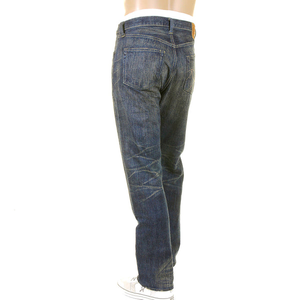 Hard Wash SC40401H Navy Blue Japanese Selvedge Denim Jeans CANE4071