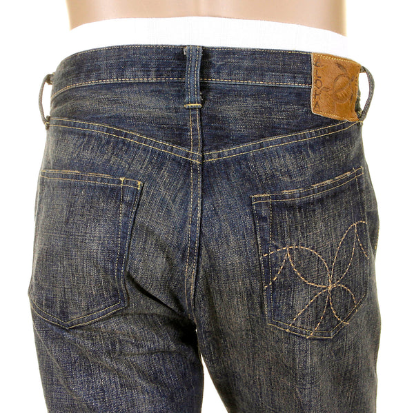 Hard Wash SC40401H Navy Blue Japanese Selvedge Denim Jeans CANE4071
