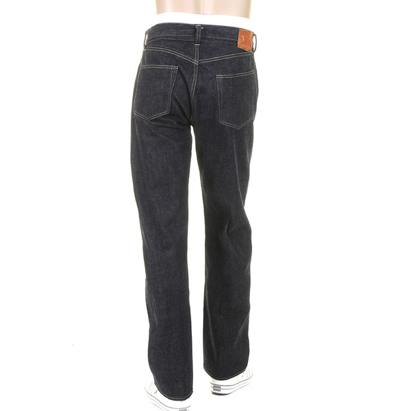 Navy Blue Vintage Cut SC41947A One Rinsed Selvedge Denim Jeans CANE5251