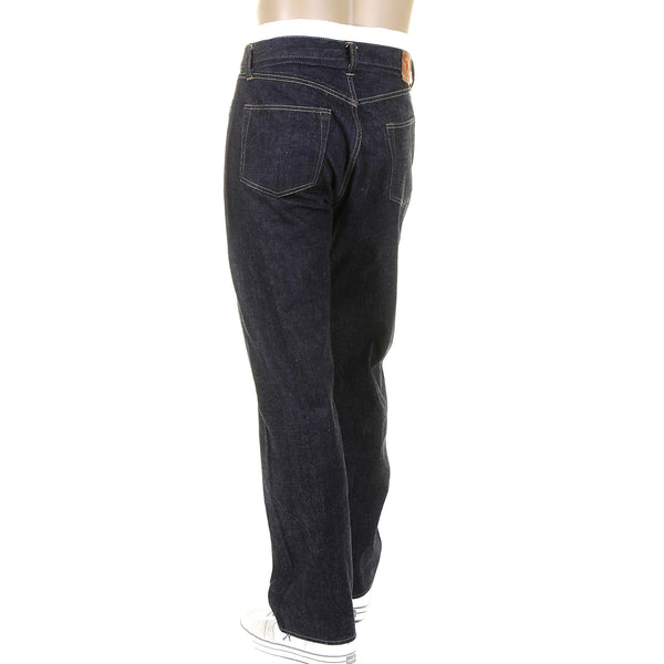 Navy Blue Vintage Cut SC41947A One Rinsed Selvedge Denim Jeans CANE5251