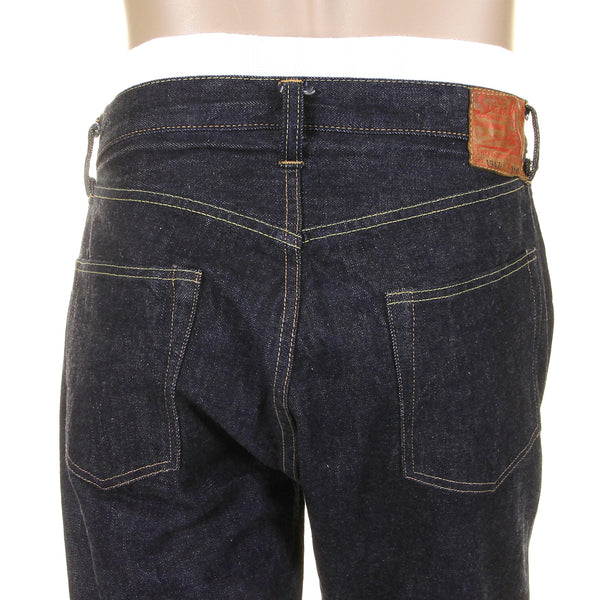 Navy Blue Vintage Cut SC41947A One Rinsed Selvedge Denim Jeans CANE5251