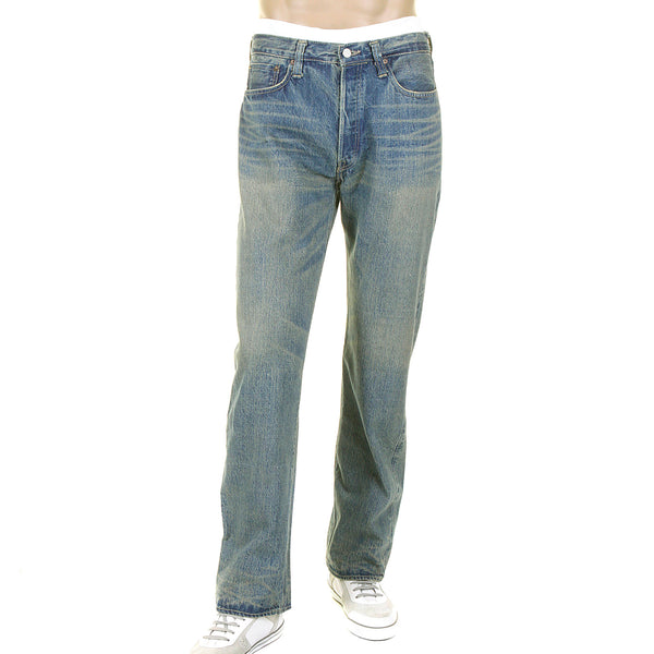 Vintage Hard Wash Light Blue SC41947H Selvedge Denim Jeans CANE5252