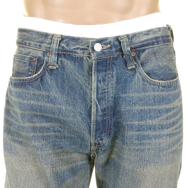 Vintage Hard Wash Light Blue SC41947H Selvedge Denim Jeans CANE5252