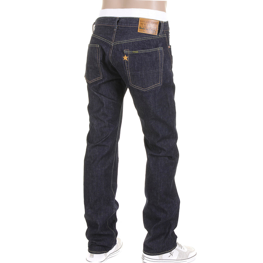 Slimmer Cut Navy SC40724A One Wash Selvedge Denim Jeans CANE2279