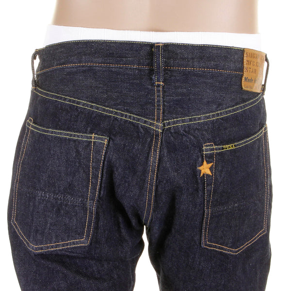 Slimmer Cut Navy SC40724A One Wash Selvedge Denim Jeans CANE2279