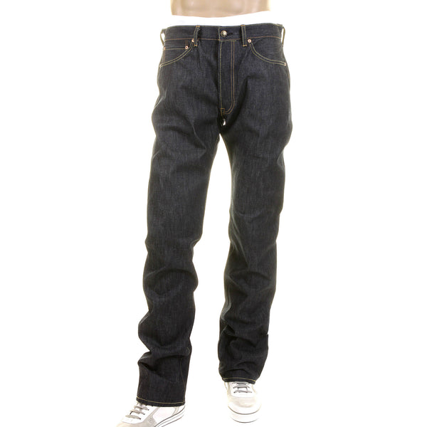 Non Wash Slimmer Fitting SC40724N Navy Selvedge Denim Jeans CANE2833