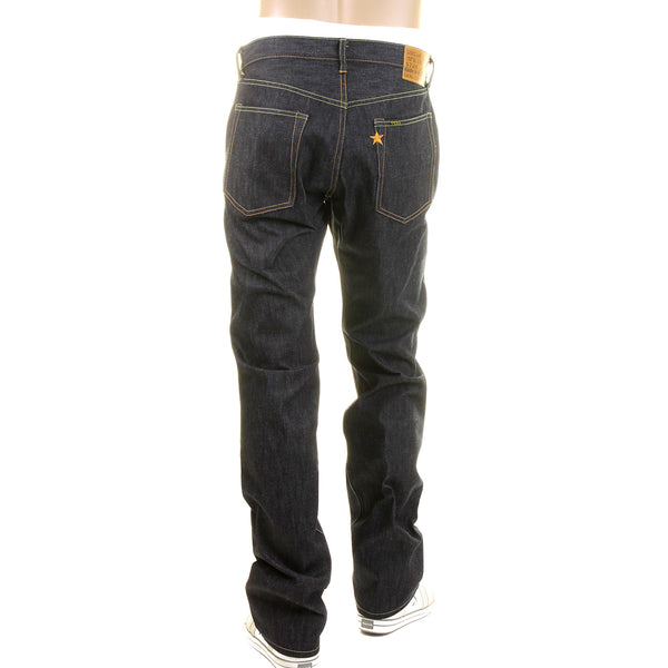 Non Wash Slimmer Fitting SC40724N Navy Selvedge Denim Jeans CANE2833