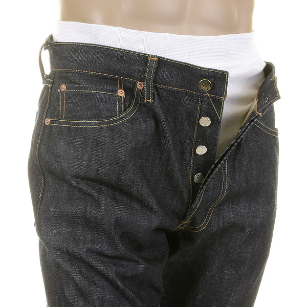 Non Wash Slimmer Fitting SC40724N Navy Selvedge Denim Jeans CANE2833