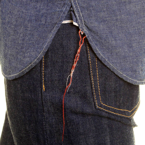 Sugar Cane SC35454 denim blue chambray work shirt CANE0245