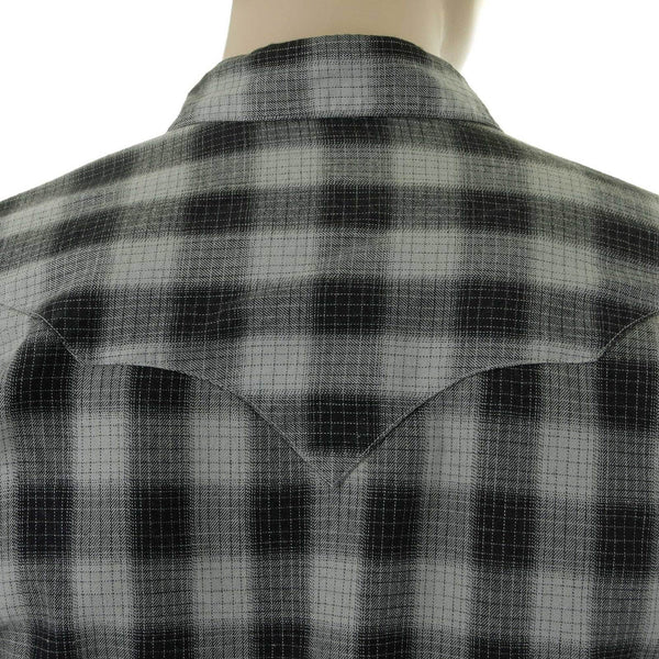 Grey Check SC25371 Western Shirt with Diamond Shaped Buttons CANE2825