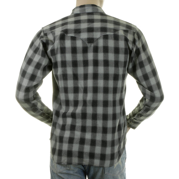 Grey Check SC25371 Western Shirt with Diamond Shaped Buttons CANE2825
