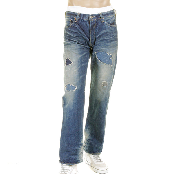 Faded Blue 14oz Lone Star SC40901R Selvedge Denim Jeans CANE2105