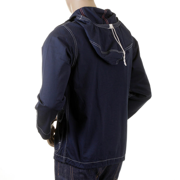 Lightweight Full Zip SC12164 Navy Herringbone Hooded Jacket CANE2104