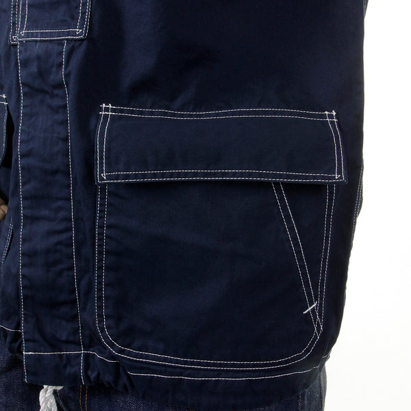 Lightweight Full Zip SC12164 Navy Herringbone Hooded Jacket CANE2104