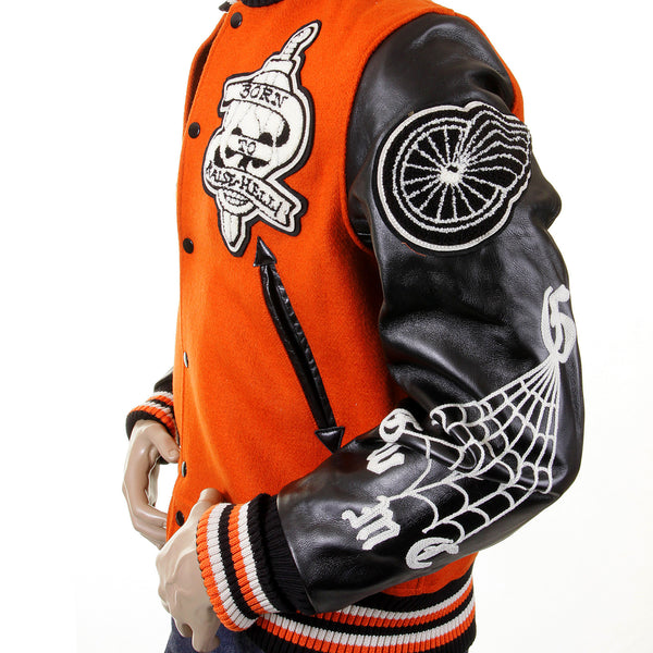 Sugar Cane's Whitesville WV12077 159 30oz Wool melton set in award Letterman Ghost Wheelers stadium jacket CANE2099