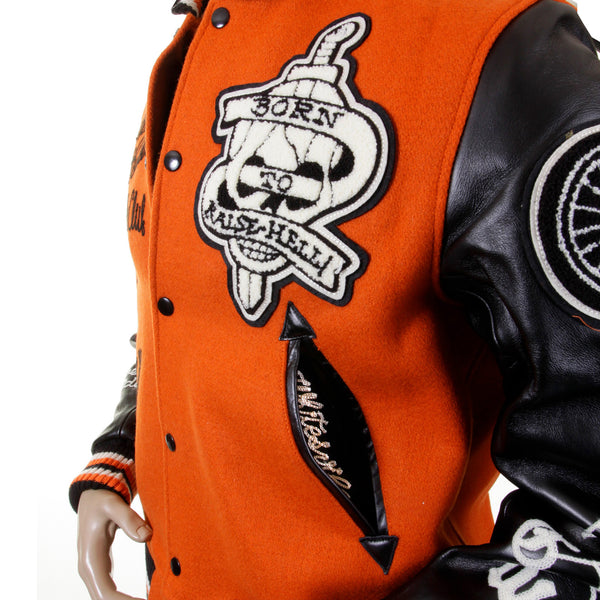 Sugar Cane's Whitesville WV12077 159 30oz Wool melton set in award Letterman Ghost Wheelers stadium jacket CANE2099