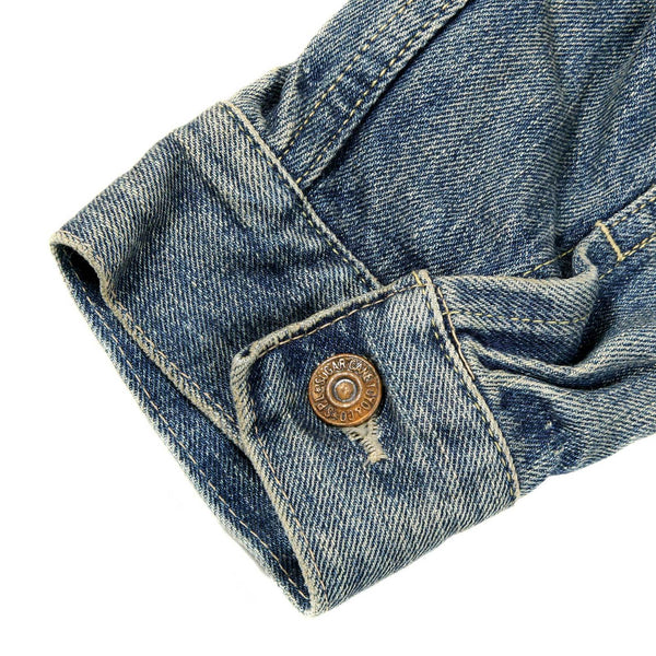 Sugar Cane Mens SC11962H Regular Fit Vintage Cut Hard Wash Western Style Blue Denim Jacket CANE9035