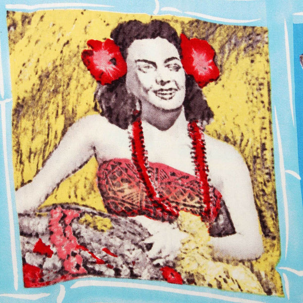 Sun Surf Mens SS33326 Hawaiian Blue Regular Fit Short Sleeve Cuban Collar Shirt with Fly to the Paradise Print SURF9050