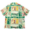 Sun Surf Mens SS33326 Green Vintage Short Sleeve Cuban Collar Hawaiian Shirt with Fly to the Paradise Print SURF9051