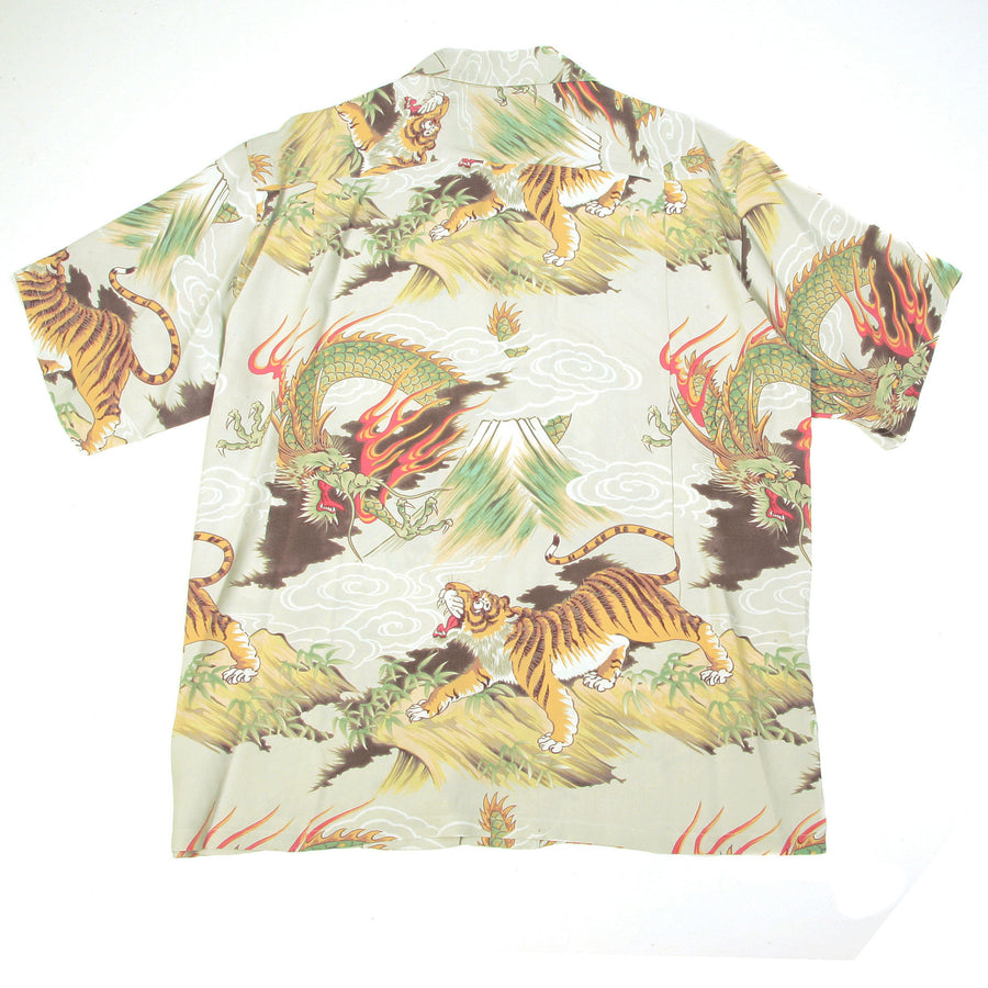 Shirt Sun Surf Hawaiian shirts SS33334 Hawaiian Fighting Dragon & Tiger Shirt