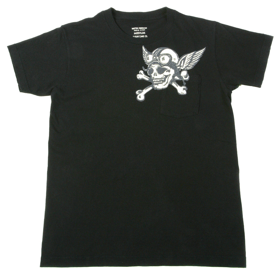 Black Mister Freedom SC73279 Slim Fit Crew Neck T-shirt CANE9169