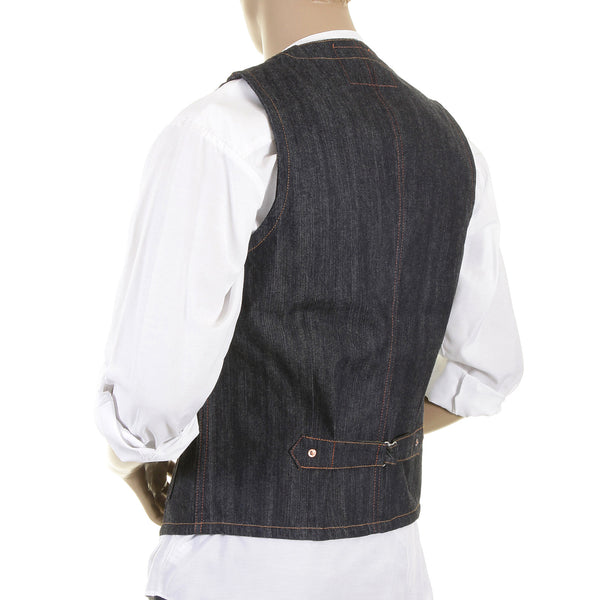 Sugarcane Vintage Cut SC12242N Fiction Romance Regular Fit Non Wash Denim Work Vest CANE1075
