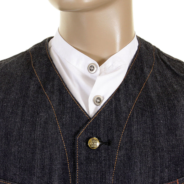 Sugarcane Vintage Cut SC12242N Fiction Romance Regular Fit Non Wash Denim Work Vest CANE1075