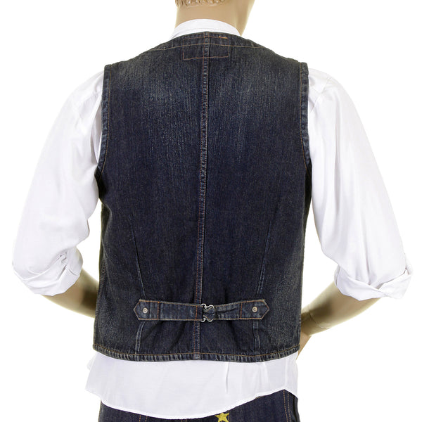 Sugar Cane waistcoat Fiction Romance hard wash denim 30s model SC12242H work vest top CANE1219
