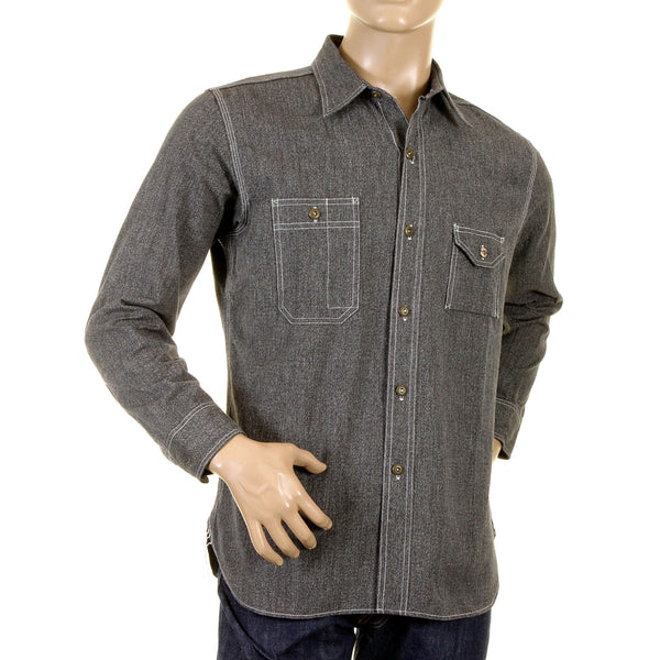 Sugar Cane black Fiction Romance covert work shirt SC25556 CANE1077