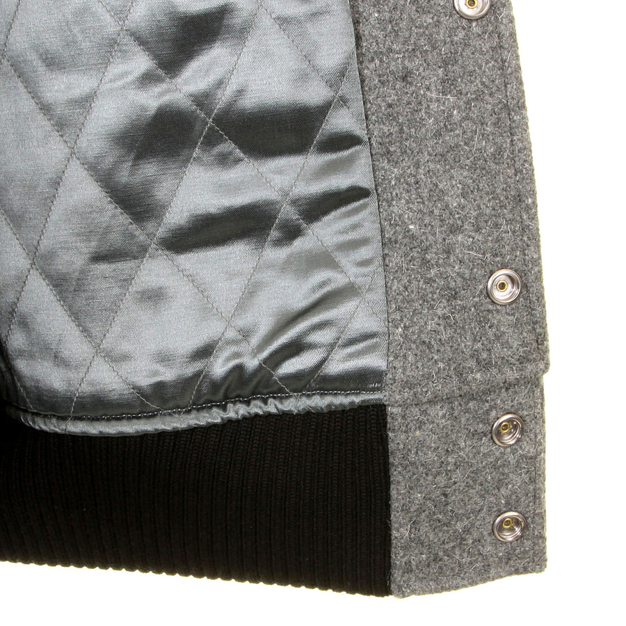 Grey and Black WV12310 Philadelphia Champions Varsity Jacket CANE1085