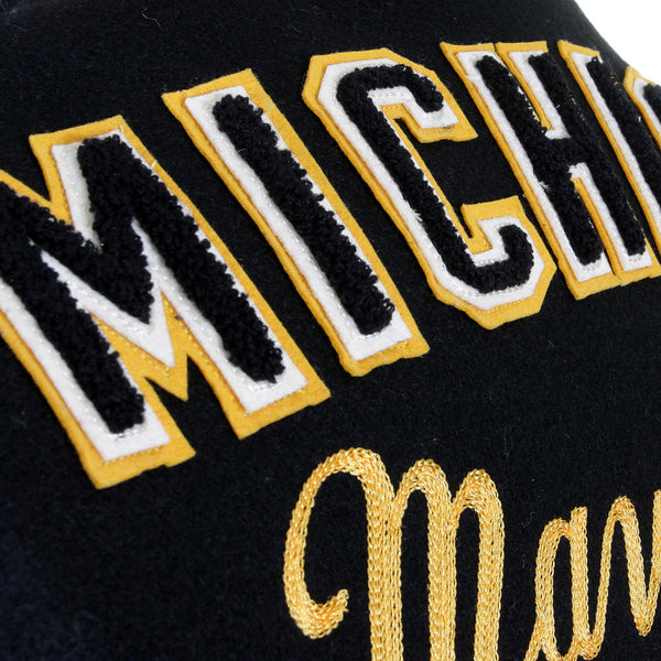 Sugar Cane's Whitesville Letterman WV12310 30oz melton wool set in award Mavericks stadium jacket CANE1091