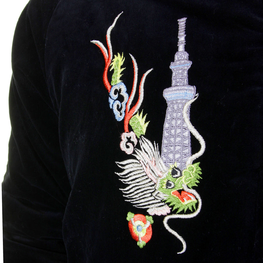 Black Tokyo Musashi Dragon Embroidered TT12420 Suka Jacket TOYO1084AA