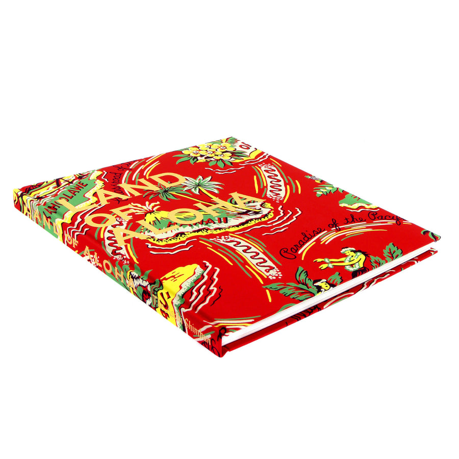 Limited Edition SS01881 Red F/Rayon Hawaiian Shirt Fabric Covered Hardback Aloha Project Image Book SURF2824E