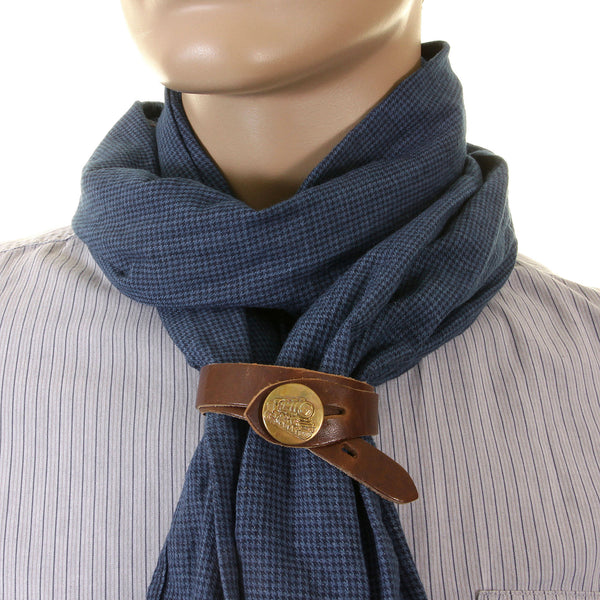 Sugar Cane navy houndstooth one wash SC01969A stole scarf CANE2726