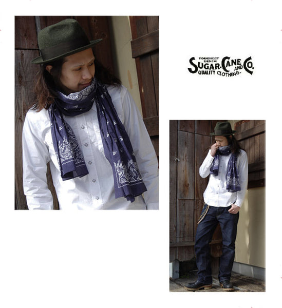 Sugar Cane blue bandana SC01967 stole scarf CANE2013