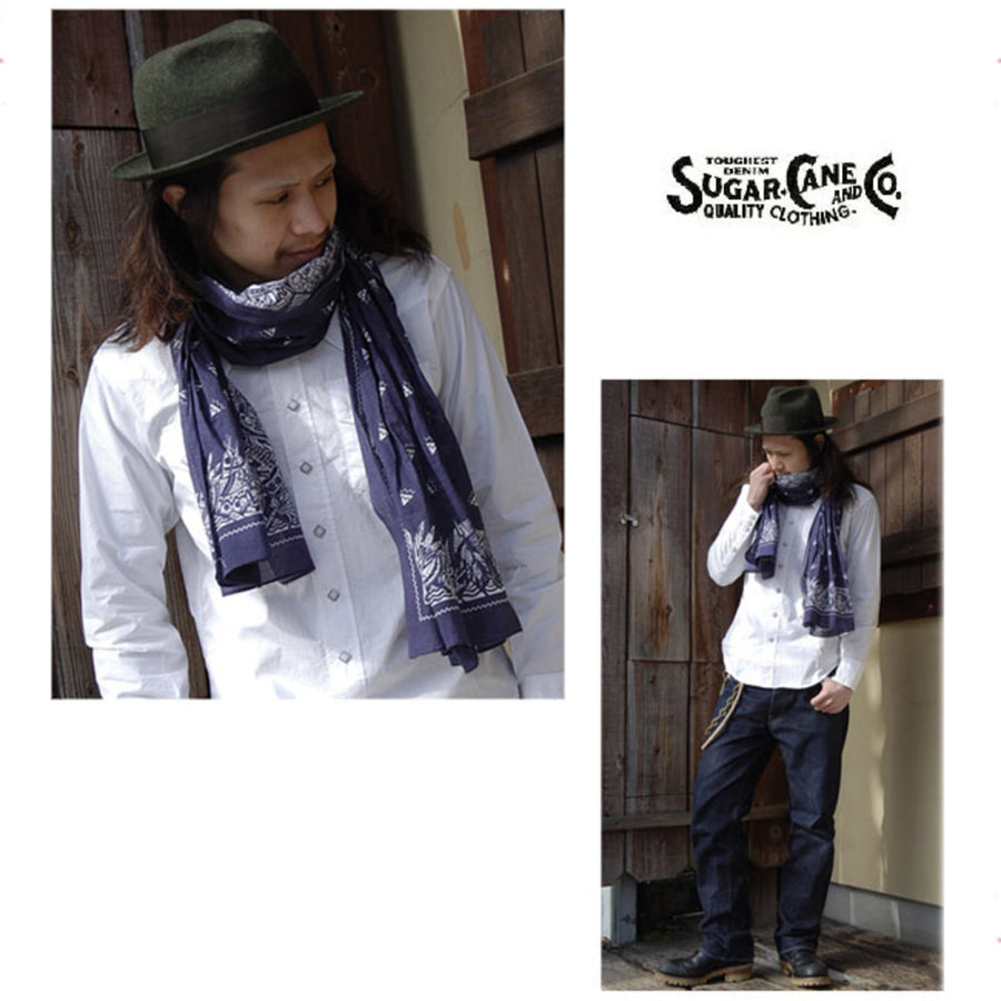 Sugar Cane blue bandana SC01967 stole scarf CANE2013