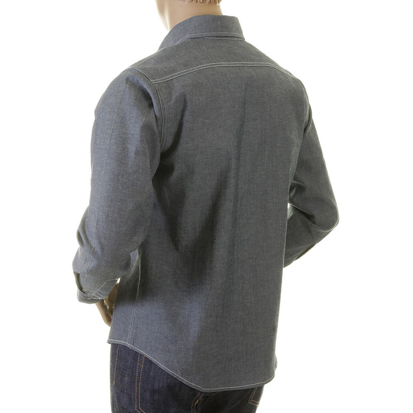 Navy Chambray Non Wash SC25638N Vintage Cut Work Shirt CANE2021