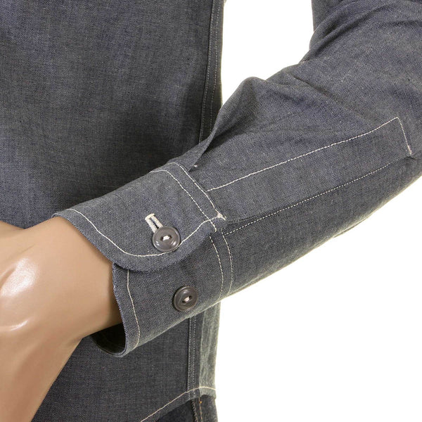 Navy Chambray Non Wash SC25638N Vintage Cut Work Shirt CANE2021