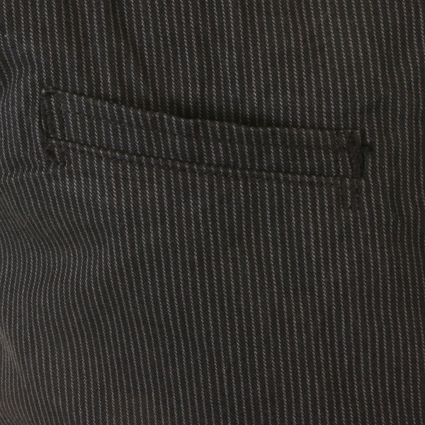 Black Vintage Cut Cotton SC12458 Striped Work Vest for Men CANE2727