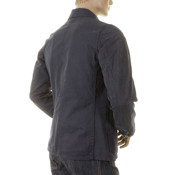 Navy Pinstriped Regular Fit SC12455 Vintage Cut Work Jacket CANE2016