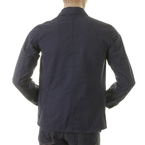 Navy Pinstriped Regular Fit SC12455 Vintage Cut Work Jacket CANE2016