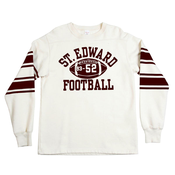 College Football Printed CH64089 Ecru Crew Neck Sweatshirt CANE2840