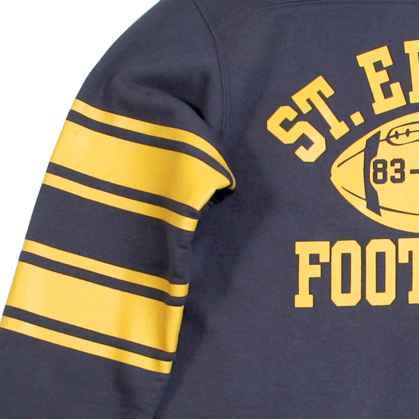 College Football Printed CH64089 Navy Crew Neck Sweatshirt CANE2845