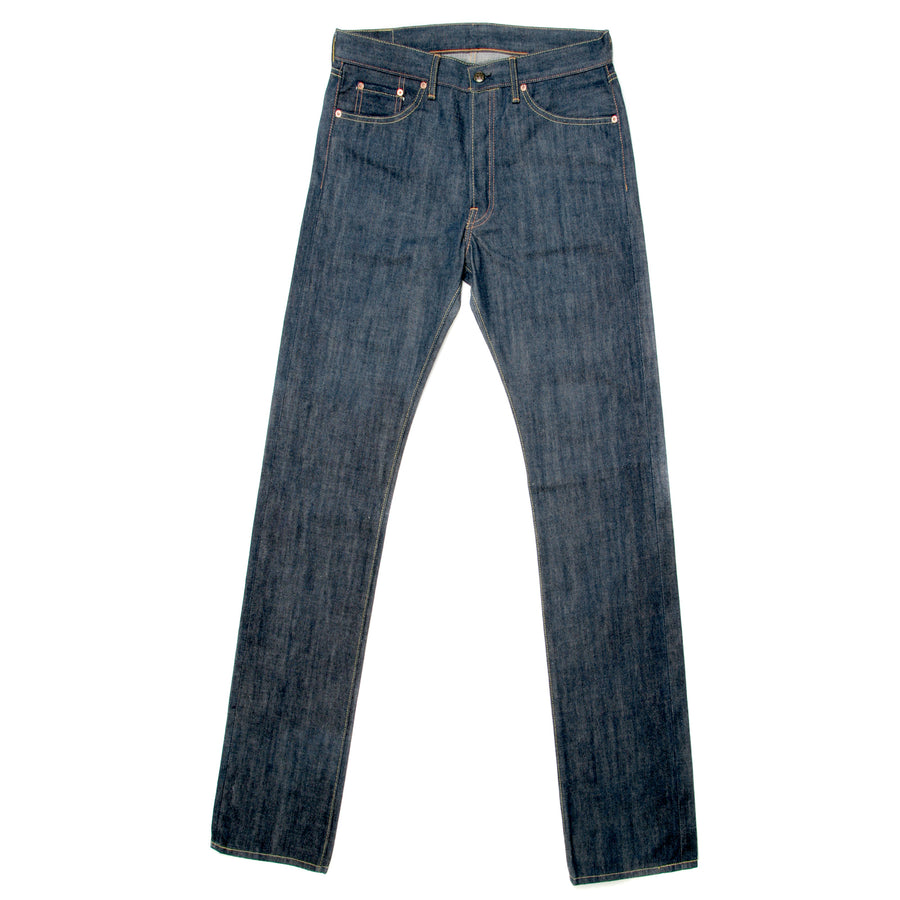 Mens Vintage Cut Okinawa Slim Fit Union Star Non Wash Selvedge Raw Denim Jeans SC40533N