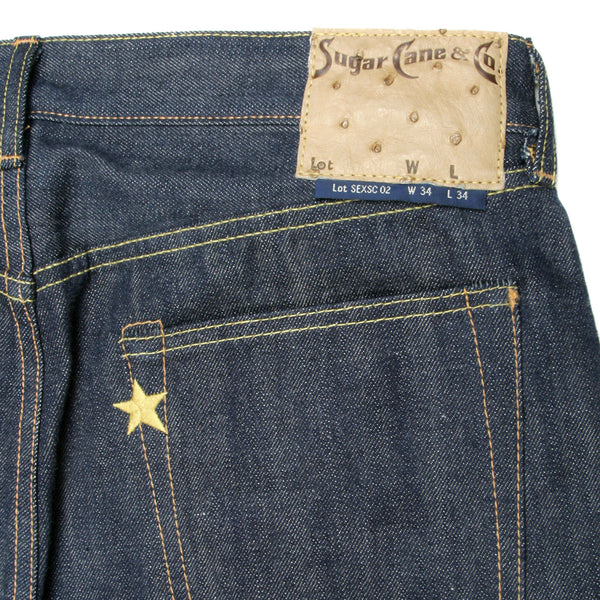 Mens Vintage Cut Okinawa Slim Fit Union Star Non Wash Selvedge Raw Denim Jeans SC40533N
