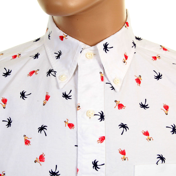 Mens Off White SS34973 Button Down Hula Dancer Printed Shirt SURF3813