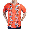 Sun Surf Mens SS36430 Regular Fit Cuban Collar Short Sleeve Red Rayon Hawaiian Elsies Flower Shirt SURF4299