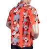 Sun Surf Mens SS36430 Regular Fit Cuban Collar Short Sleeve Red Rayon Hawaiian Elsies Flower Shirt SURF4299