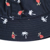 Sun Surf Navy Printed Aloha Hula Dancer SS02102 Crew Cotton Twill Hat For Men SURF3821