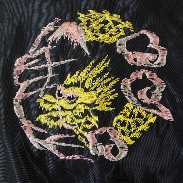 Hand Embroidered Dragon TT12420 Black and Ivory Suka Jacket TOYO2022A